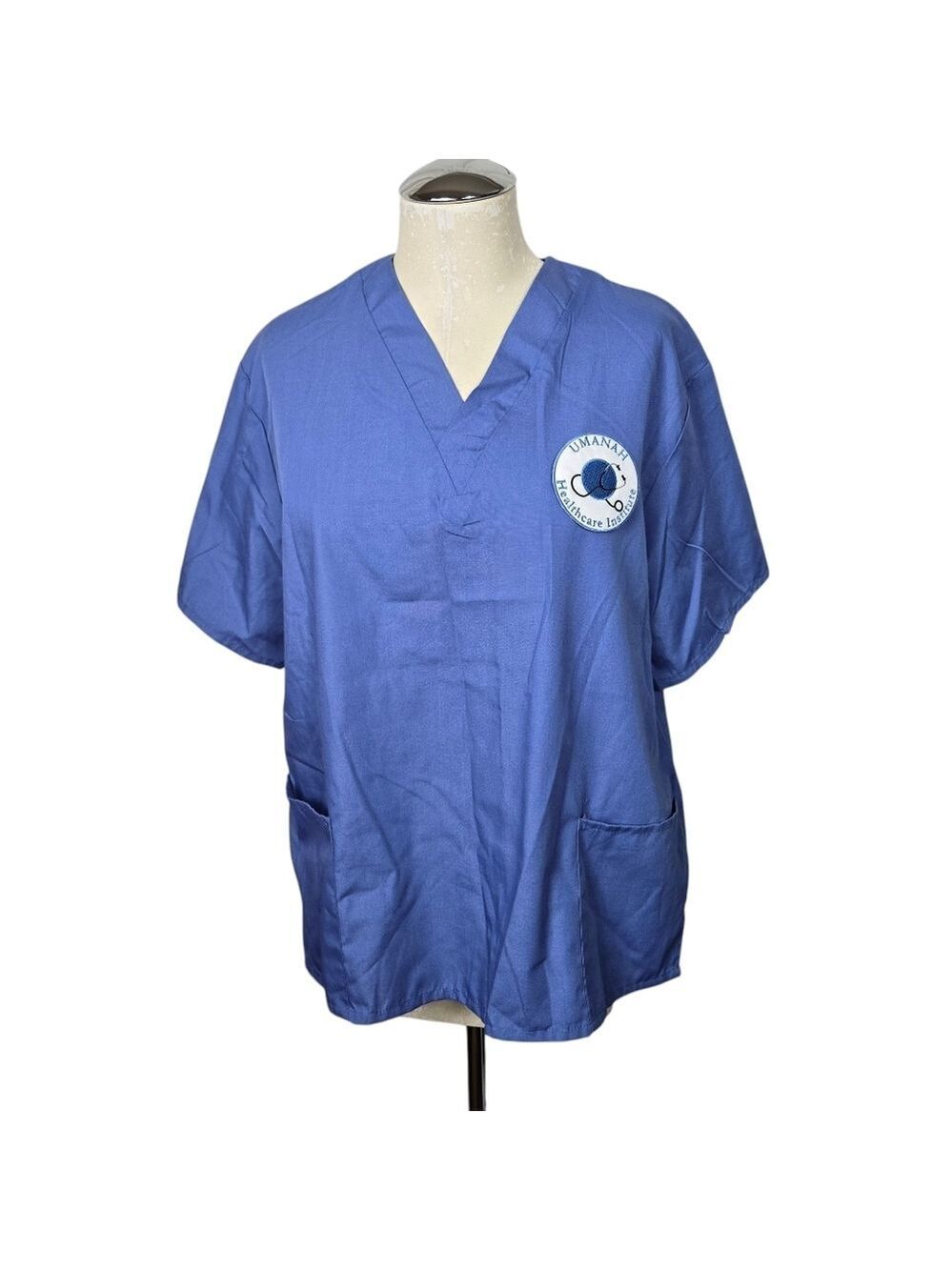 Natural Uniforms Blue V Neck Scrub Top S